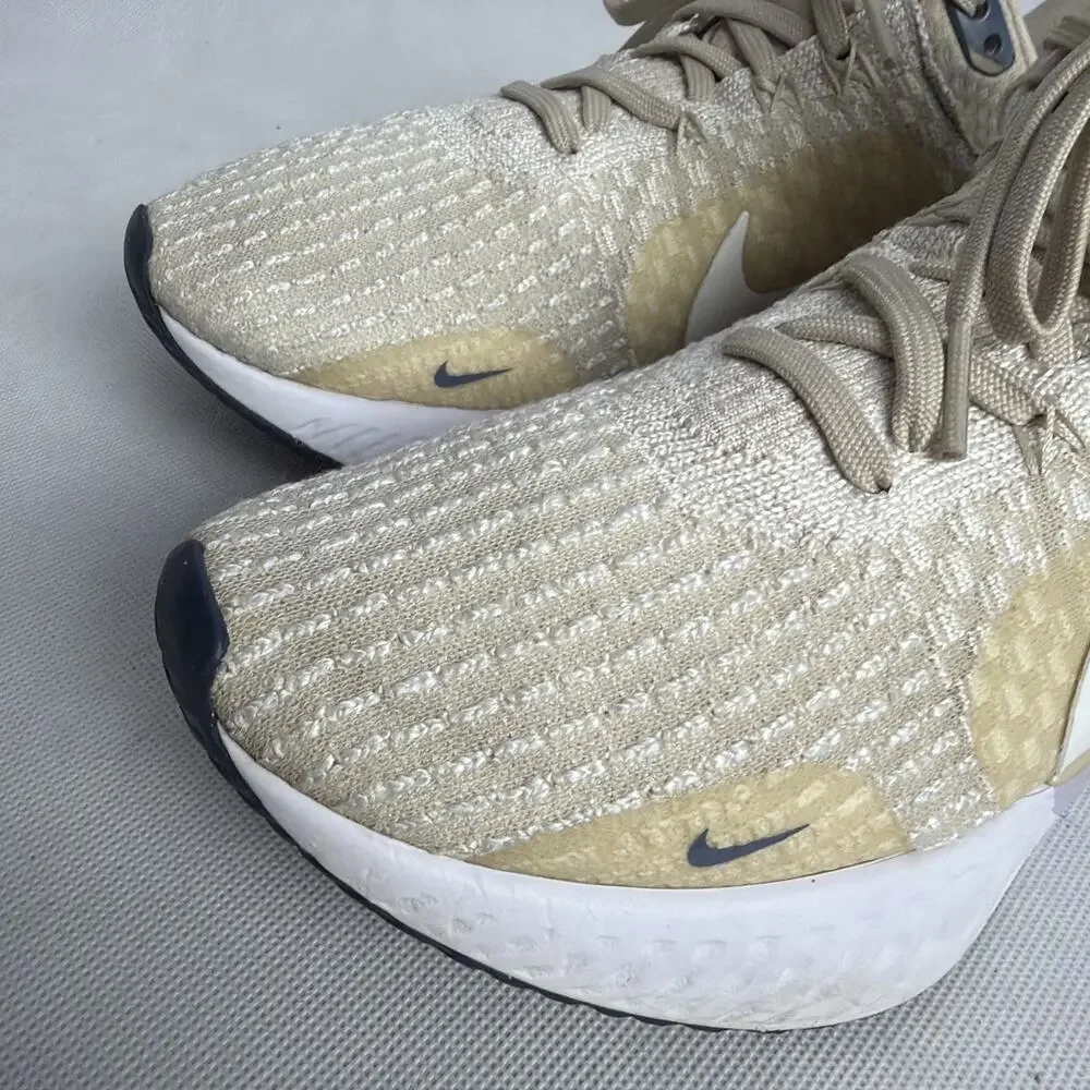 Nike React Infinity Run Flyknit 3 Oatmeal Women's 10 Training Shoes DZ3016-101